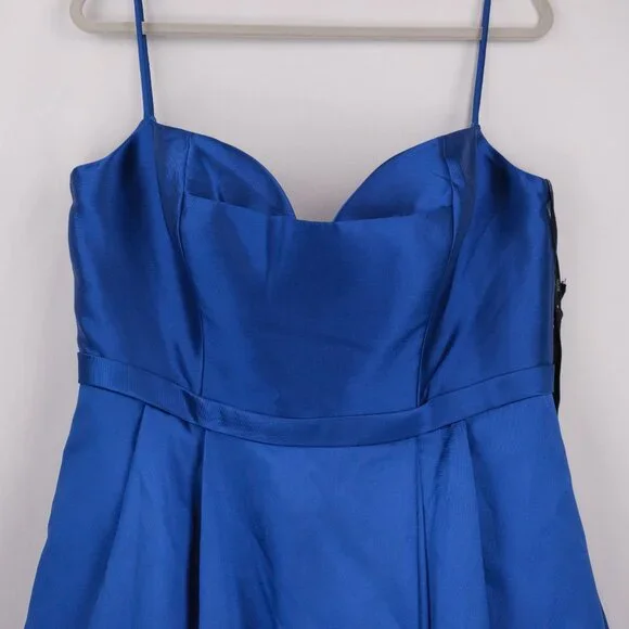 Vera Wang Bride Vihaan Sleeveless Satin Mikado Gown, Royal Blue, Size US 18